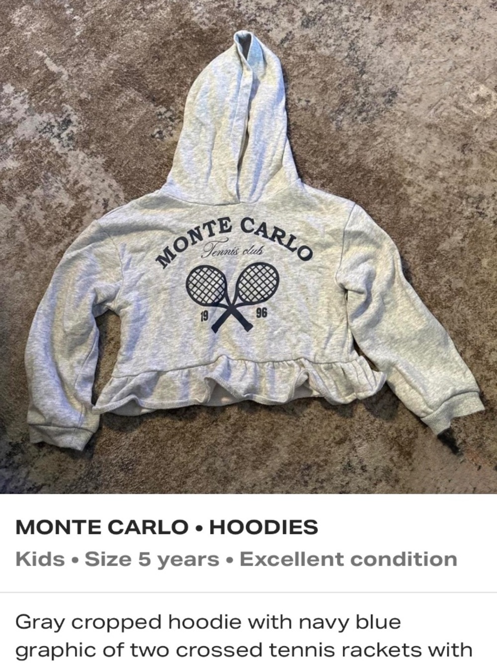 Girls hoodie with ruffled bottom